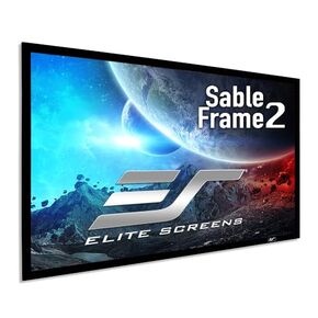 Elite Screens Sable Frame 2 Series, 120-inch Diagonal 16:9, Active 3D 4K Ultra HD Ready Fixed Frame Home Theater Movie Office Presentations Indoor Front Projection Projector Screen, ER120WH2, Black