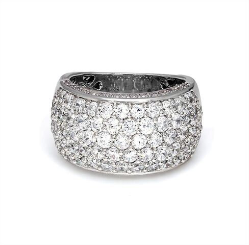 ألماس صديق 3 1/3 قيراط - 4 1/6 قيراط | 925 فضة استرلينية | خاتم ألماس رائع ومعتمد من IGI in Kuwait