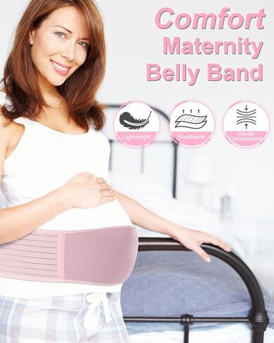 SNUSIM Belly Bands for Pregnant Women Maternity Support Belt Pregnancy Belly Support Band - Pregnancy Must Haves Pelvic Support Bands Belly Band - Relieve Abdomen, Waist, Back, Pelvic & Hip Pain in Kuwait