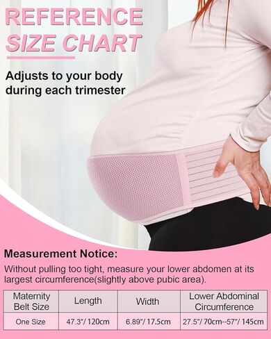 SNUSIM Belly Bands for Pregnant Women Maternity Support Belt Pregnancy Belly Support Band - Pregnancy Must Haves Pelvic Support Bands Belly Band - Relieve Abdomen, Waist, Back, Pelvic & Hip Pain in Kuwait