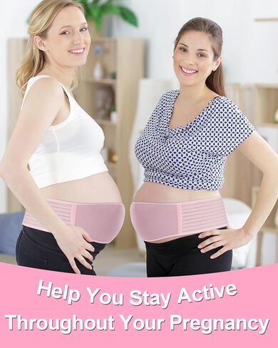 SNUSIM Belly Bands for Pregnant Women Maternity Support Belt Pregnancy Belly Support Band - Pregnancy Must Haves Pelvic Support Bands Belly Band - Relieve Abdomen, Waist, Back, Pelvic & Hip Pain in Kuwait
