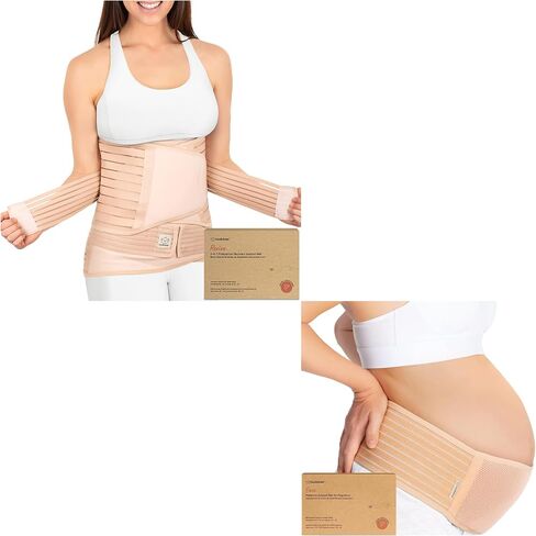 KeaBabies Maternity Pregnancy & Postpartum Belly Support Band For New Mothers - Postnatal Maternity Recovery Wrap Belt - Pregnancy Lower & Upper Back Support Belt in Saudi Arabia
