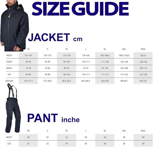 Rain Jacket & Bib Pants Combo Workwear Suit Set Waterproof Breathable - Wading, Hunting & Sportsfishing (Indigo, 3XL) in Kuwait