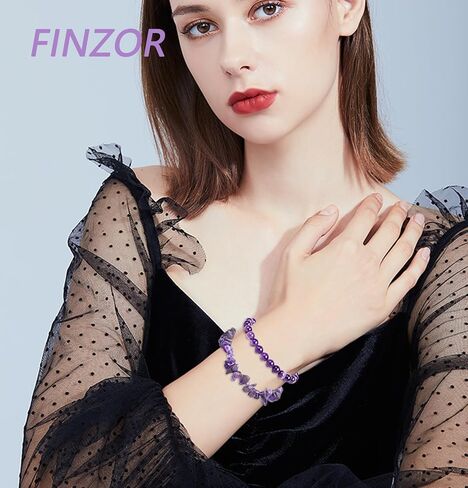 12Pcs 8mm Beaded Stretch Bracelet Handmade Round Stone Bracelet for Women Multicolor Crystal Beads Elastic Bracelet Adjustable in Kuwait