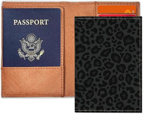 Leather Passport Holder Travel Wallet for Men & Women,Personalized Card Case Cover,Purple Floral in Saudi Arabia