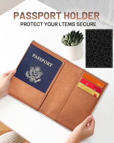 Leather Passport Holder Travel Wallet for Men & Women,Personalized Card Case Cover,Purple Floral in Saudi Arabia