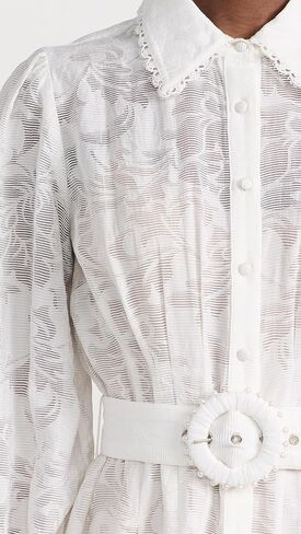 فستان قميص طويل نسائي مع حزام بإبزيم وسهل الانزلاق in Kuwait