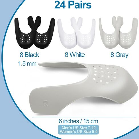 24 Pairs Anti Wrinkle Shoe Crease Protectors Sneaker Shoes Toe Box for Men Women in Kuwait