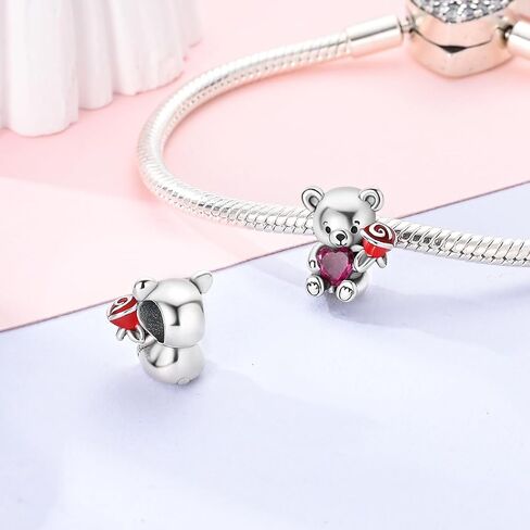 Parmuz 925 Sterling Silver Charm for Bracelets Dog Evil Eye Travel Love Mom Dangle Charms for European Bracelets Necklace Pendant Beads Jewelry Gift for Woman Teen Girls Daughter… in Saudi Arabia