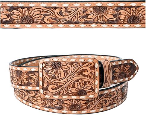 حزام من الجلد الأمريكي الأصلي ADBLF186-M من AMERICAN DARLING مصنوع يدويًا بشكل جميل للرجال والنساء... in Kuwait