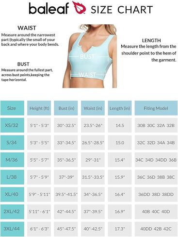 BALEAF المرأة الخامس الرقبة السباحة حمّالة الصّدر المحاصيل رفع التغطية الكاملة Tankini الأعلى فقط المدمج في الصدرية UPF 50+ in Saudi Arabia