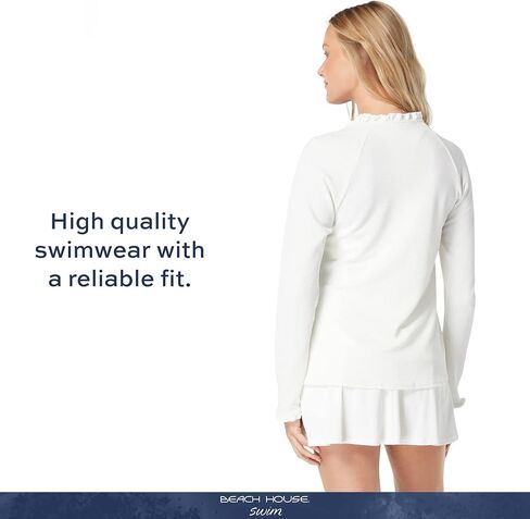 BEACH HOUSE Swim Phoebe Relaxed Fit Ruffled Sun Guard - Long Sleeve UPF 50+ Sun Protection in Kuwait