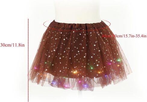 LED تول توتو تنورة تضيء الباليه فقاعة الرقص التنانير سباركلي البولكا الطبقات تنورة لفتاة وWomwen in Kuwait
