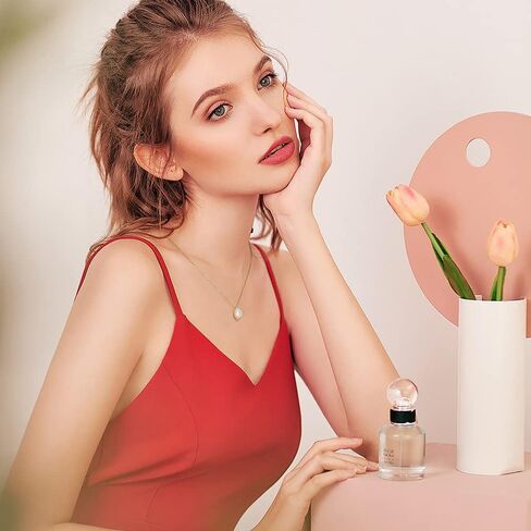 قلادة من لؤلؤ الباروك الطبيعي للمياه العذبة من Aoligrace S925 قلادات من الفضة الاسترليني للنساء مجوهرات مطلية بالذهب عيار 18 قيراط للنساء والفتيات in Kuwait