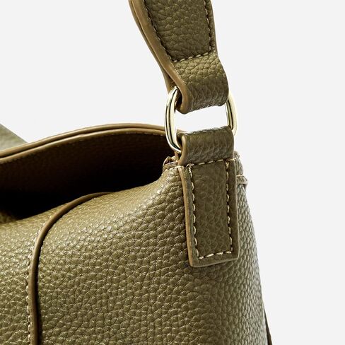 حقيبة يد نسائية من الجلد النباتي متوسط الحجم من كاتي لوكستون هايدي - اخضر زيتوني - 11 × 10.6 × 6.3 انش, اوليف جرين, 11 x 10.6 x 6.3 Inches in Kuwait