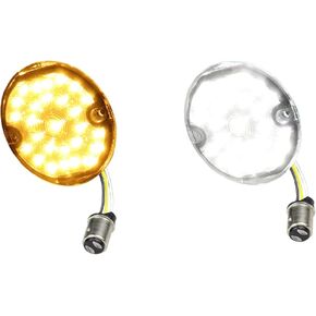 1156 إشارات الانعطاف الخلفية LED، مصابيح خلفية مسطحة لفرامل الدراجات النارية مقاس 3 1/4 بوصة لدراجة Harley Touring Road King Electra Glide Softail Ultra Classic Ultra Limited - قطعتان