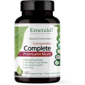 EMERALD LABS Complete Premium Multi - Multivitamin for Digestive & Immune Support with Vitamin C as PureWay-C, B Vitamin Complex, Albion Chelated Zinc & More - 60 Vegetable Capsules (30-Day Supply)