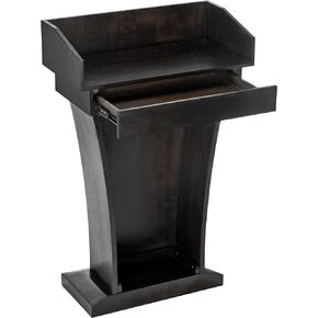 AdirOffice Church Pulpit, Wooden Podium - Height 43.33" Pulpits for Churches with Spacious Drawer (Black)