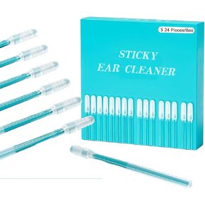 Sticky Ear Wax Removal Tool - Safely and Comfortably removes Earwax, it is Washable Sticky Ear Pick Used for Ears to Stop itching and Remove Earwax buildup, 24pcs in Kuwait