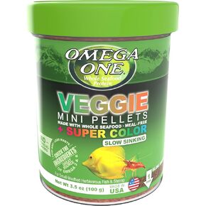 Omega One Veggie Mini Pellets, Sinking, 3.5 oz Container in Kuwait