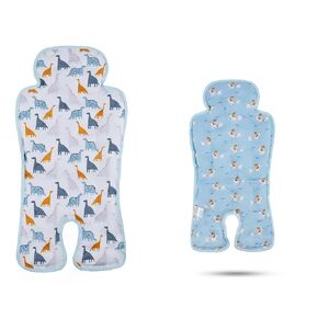 Gel Car Seat Cooler Pad,Double Sides-Universal Baby Stroller Ice Cushion Cooler Mat,Summer Cooling Seat Liner,Multifunctional Suitable for Baby Dining Chair,Child Safety Seat (Giraffe+Lion)