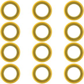 12pcs 26-830749 Gearcase Drain Plug Seal Washer Gaskets, Lower Unit Grease Gaskets Washer Drain Plug Seal Gearcase Lube Drain Screw Washer Compatible with Mercury Marine/Mercruiser