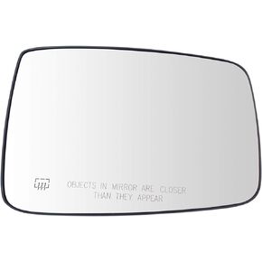 TRQ Exterior Mirror Glass Power Heated RH Passenger Side for Dodge Ram 1500 2500