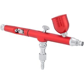 Airbrush Makeup, Airbrush Makeup,Dual Action Feed Airbrush Kit Airbrush Painting Kits for Makeup Nail Art Body Tattoos Spray Toy (red)