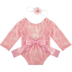 رومبير للفتيات حديثي الولادة من Rehomy + دعامة رأس للتصوير الفوتوغرافي ملابس دعائم صور للرضع in Kuwait