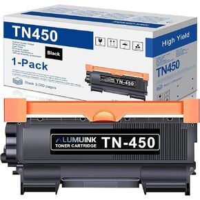 TN450 Toner Cartridge High Yield Replacement for Brother TN-450 TN420 with HL-2240D HL-2270DW HL-2280DW MFC-7860DW MFC-7360N DCP-7065DN Printer (1 Black)