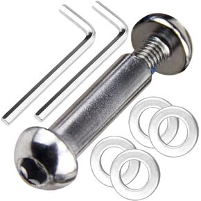 M8 8mm x 28mm-86mm 8.8 Grade Carbon Steel Axle Allen Screw Bolt Set for Front Rear 2 3 4 Wheel Stunt Scooter Dash Teen/Adult Kick Scooter-800+lb Capacity