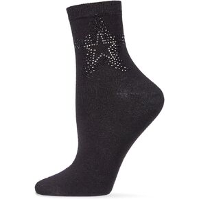 MeMoi Women's Starstruck Rhinestone Embellished Anklet Sock