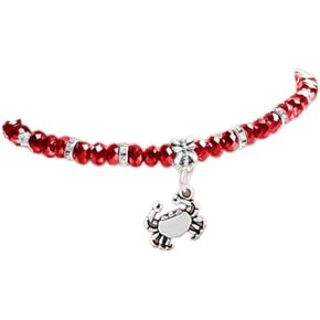 Crystal Glass Silvertone and Goldtone Various Animal Charm Adjustable Anklet for Women Handmade Hypoallergenic Beach Gala Wedding Style Fashion Jewelry