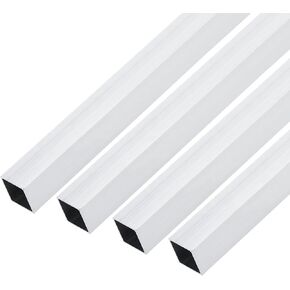 Square Aluminum Tube (20mm x 20mm x 0.8mm x 300mm) 4Pcs, 6063 Aluminum Tubing - for Home Furnishing, Machinery