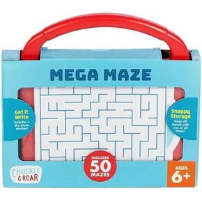 Chuckle & Roar - Mega Maze - Reusable Dry Erase - Travel Maze Game - Great for Road Trips - Ages 6 and up