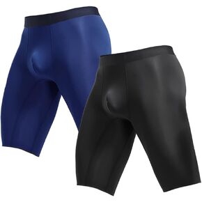 Men's Underwear Silky Smooth Boxer Briefs Quick Dry Long Leg Traceless Mens Boxer Briefs Underwear