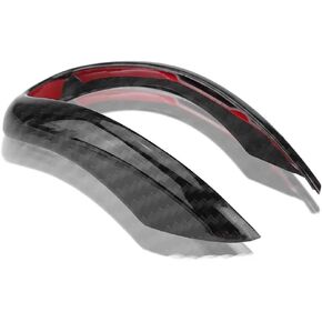 Keenso Shifter Knob Trim, Car Interior Carbon Fiber Gear Shifter Knob Frame Decor Cover Trim for Alfa Romeo Stelvio/Giulia Accessories
