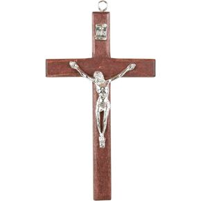 Wooden Crucifix Pendant and Hanging Wall Cross, Catholic Gifts for First Communion and other Church Events, 5 Inches