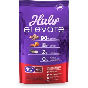 Halo Elevate Dry Dog Food, Grain Free Red Meat Recipe, 3.5lb