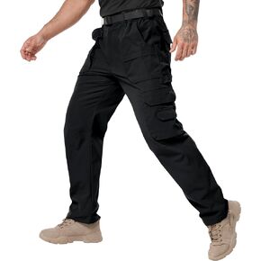Tactical Pants for Men Stretch, Ripstop Work Pants for Men Lightweight Hiking Cargo Pants Men Water Resistant