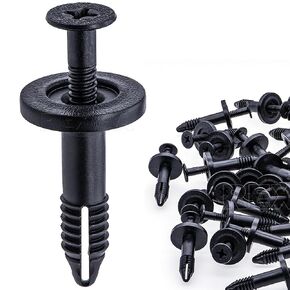 Rexka 30pcs Trim Panel Retainer Clips Push Type Rivet for Ford N807577-S N808331-S Aerostar Windstar E150 E250 E350 Super Duty N807577S N808331S Door Sill Plate Rivet