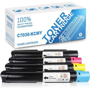 C7030 Remanufactured Toner Cartridge Compatible with Xerox Versalink C7020 C7025 C7030 C7035 Printers 106R03741 106R03742 106R03743 106R03744 (KCMY)