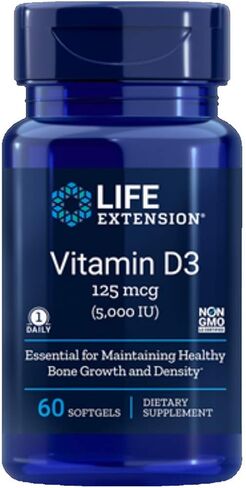 Life Extension Vitamin D3 5000 IU 180 softgels in Saudi Arabia