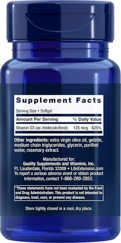 Life Extension Vitamin D3 5000 IU 180 softgels in Saudi Arabia