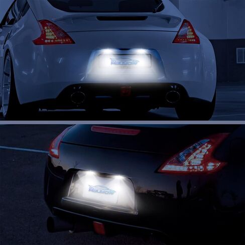 مجموعة مصابيح لوحة ترخيص LED متوافقة مع Nissan 350Z 370Z GT-R Cube Leaf Versa G25 G35 G37 Q40 Q60 6000K أبيض، عبوة من قطعتين in Kuwait