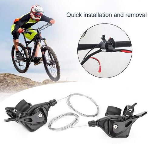 Yosoo 1 Pair Triple 3x7/8/9 Bike Speed Shifter Lever, Aluminum Alloy MTB Mountain Bicycle Derailleur Transmission in Saudi Arabia