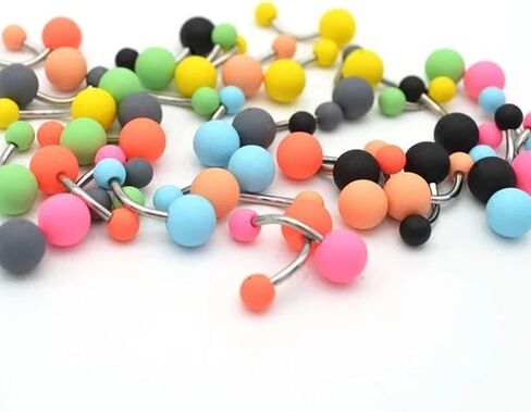 Belly Button Rings Surgical Stainless Steel for Women Pearl Belly Button Piercing Jewelry Barbell Stud Body Piercing (style 1) in Saudi Arabia