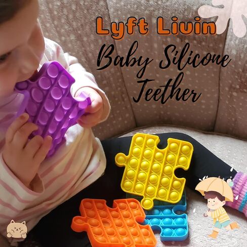 Teethers Push Pop SiliconeToys for Babies Toddlers |Adults| Relief Sensory Poppers Fidget Helps Improve Motor Skill Memory & Autism for Preschool Crawling Baby Kids - Rainbow Circle in Saudi Arabia
