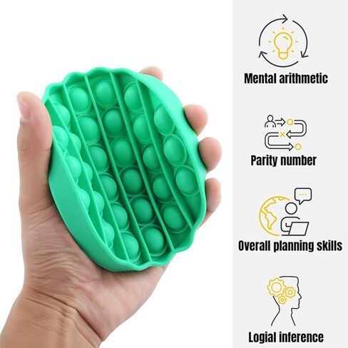 Teethers Push Pop SiliconeToys for Babies Toddlers |Adults| Relief Sensory Poppers Fidget Helps Improve Motor Skill Memory & Autism for Preschool Crawling Baby Kids - Rainbow Circle in Saudi Arabia