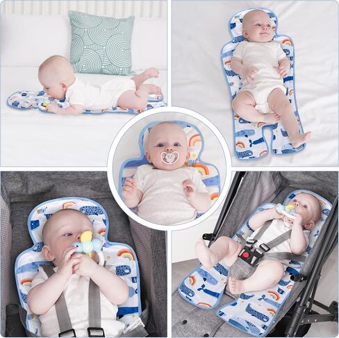 Gel Car Seat Cooler Pad,1 Pcak Double Sides-Universal Baby Stroller Ice Cushion,Summer Cooling Seat Liner,Multifunctional Suitable for Baby Dining Chair,Child Safety Seat(Dinosaur + Elephant) in Saudi Arabia